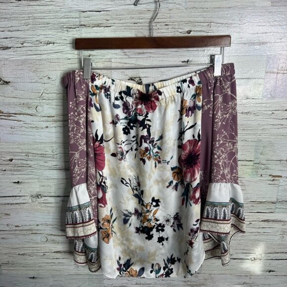 White House Black Market Off-the-Shoulder Bell Sleeve Blouse - Picture 2 of 12